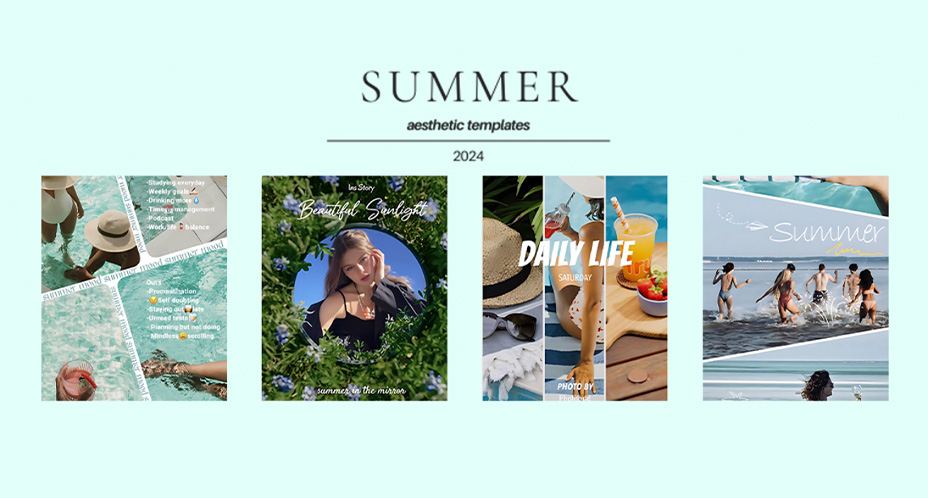 newest summer vibe templates on PhotoGrid