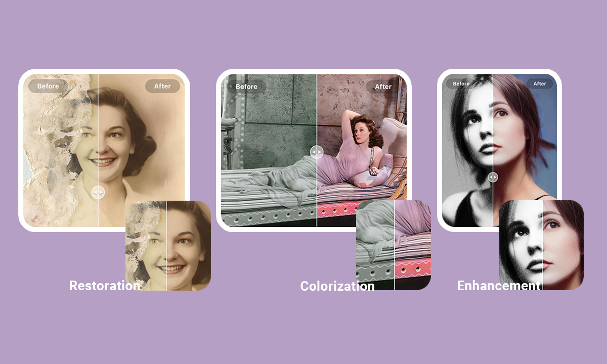 Try PhotoGrid's AI Repair for the best AI photo restoration