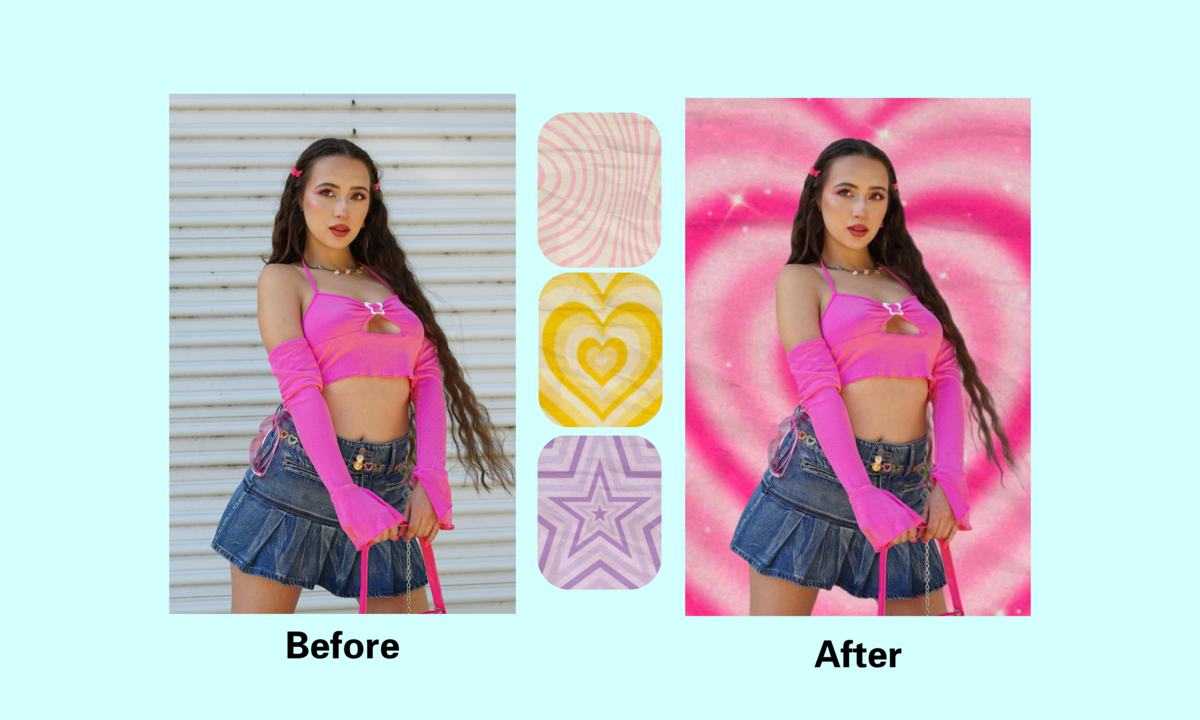 photos before and after changing background