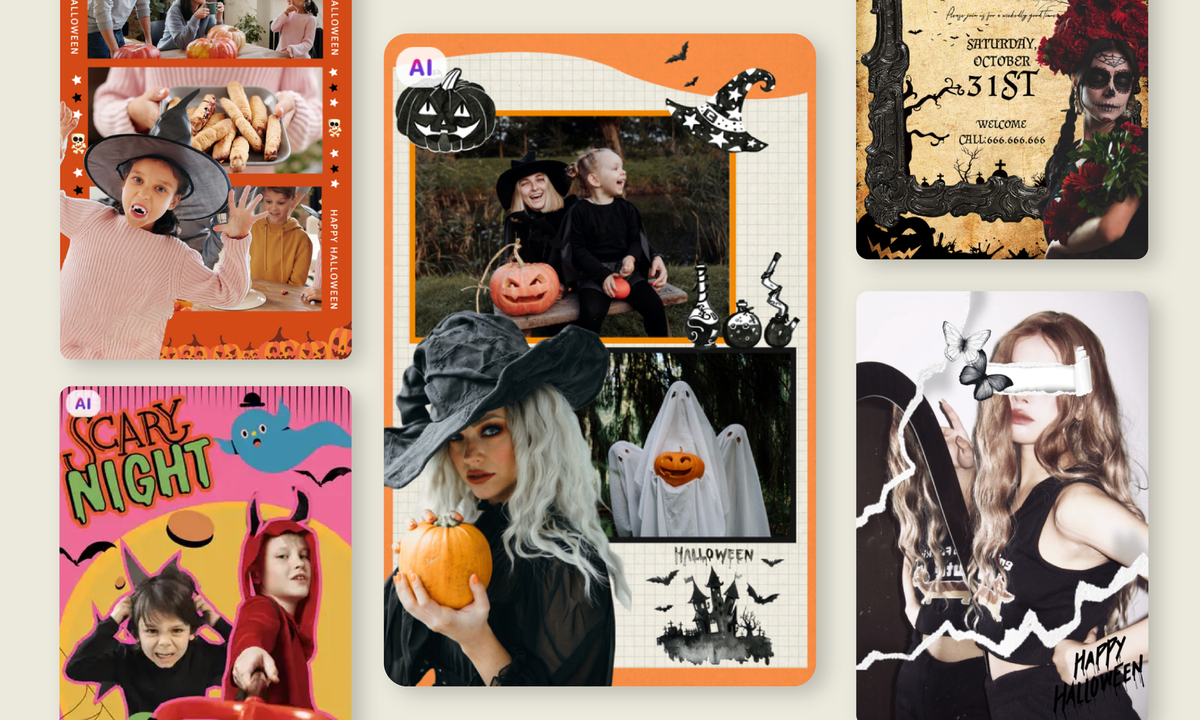 Halloween photo templates on PhotoGrid