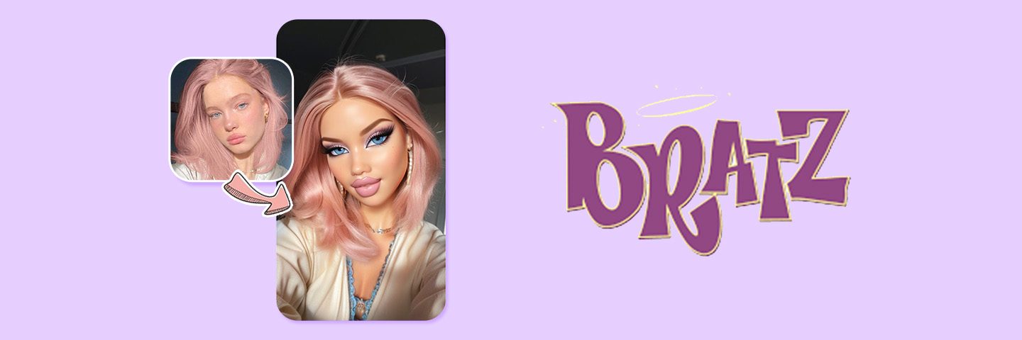 Turn Into A Bratz Doll with PhotoGrid’s Fun AI Filters!_