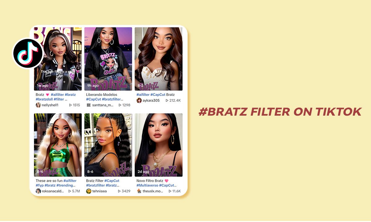 bratz filter trend on TikTok